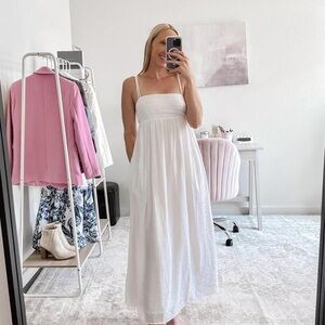 Abercrombie & Fitch White Maxi Dress